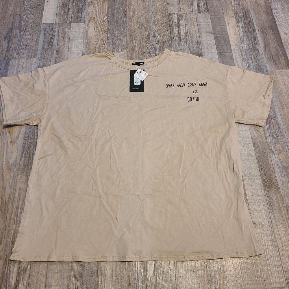 Fashion nova 3x women's cream colored tee new with tags